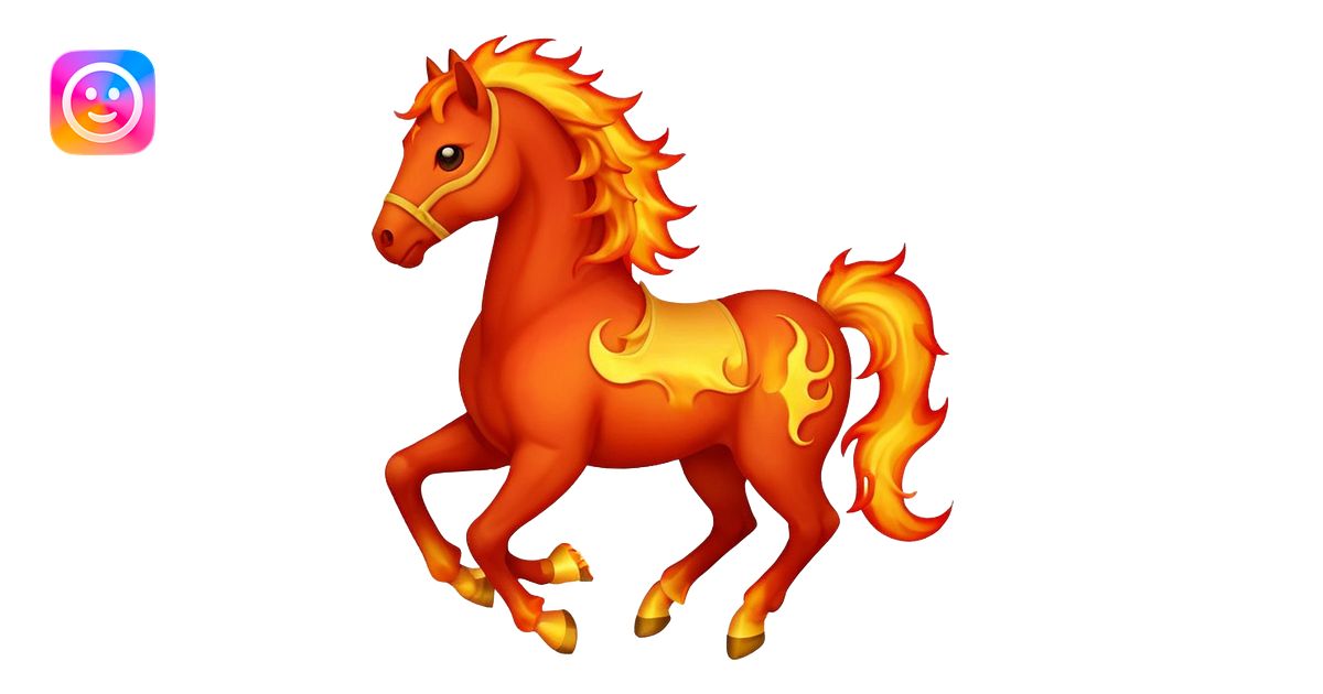 fire horse emoji to push notification . more fire on the horse look ...