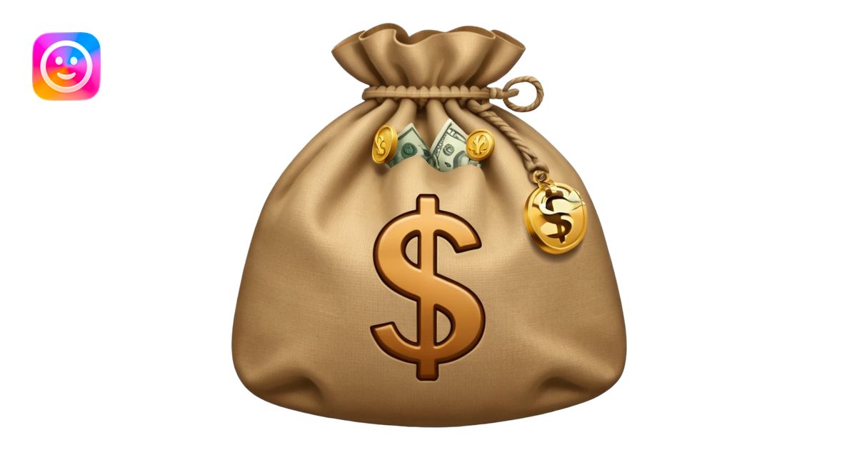 money bag emoji with £ sign emoji | AI Emoji Generator
