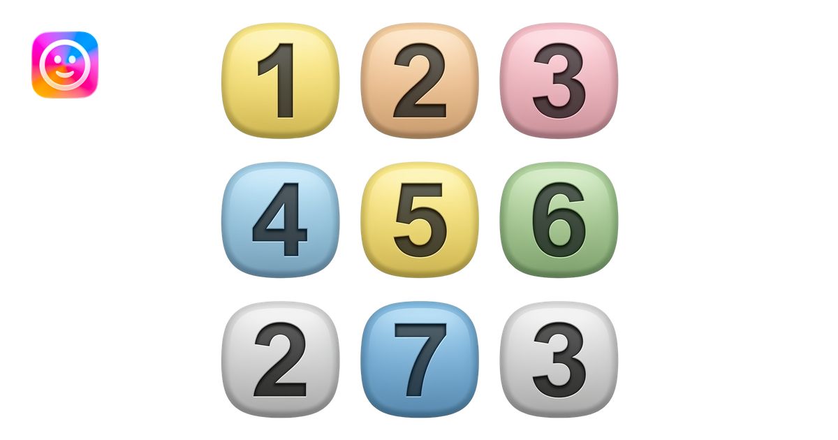 Lista enumerada del 1 al 3 emoji | AI Emoji Generator