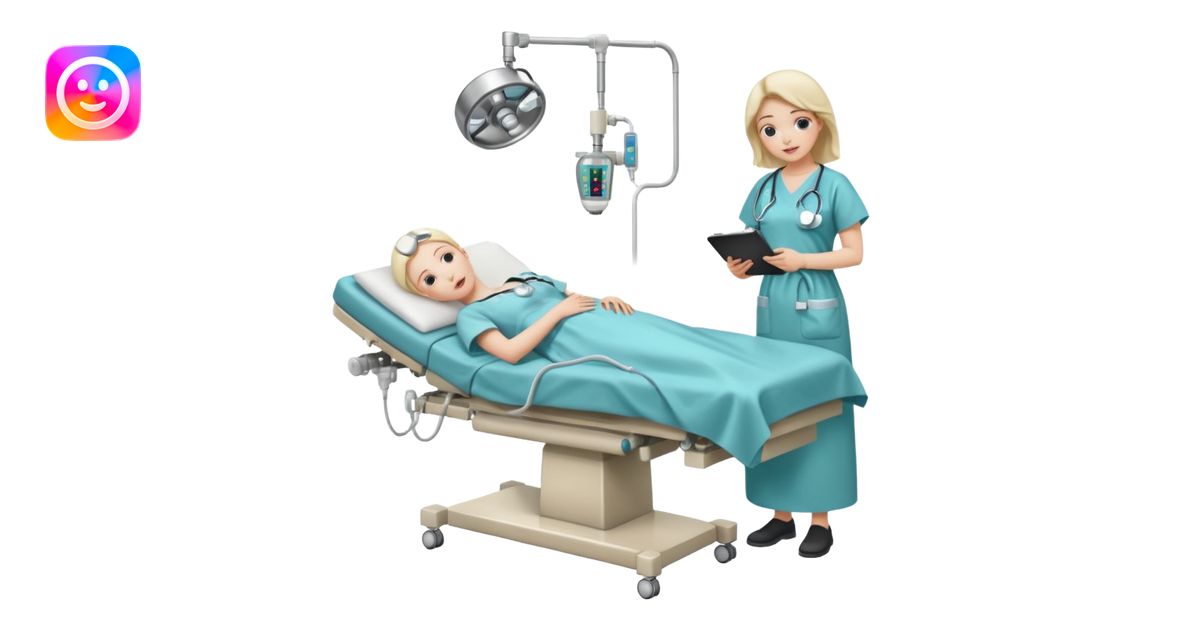 A colonoscopy procedure in progress in a clean, clinical operating room ...