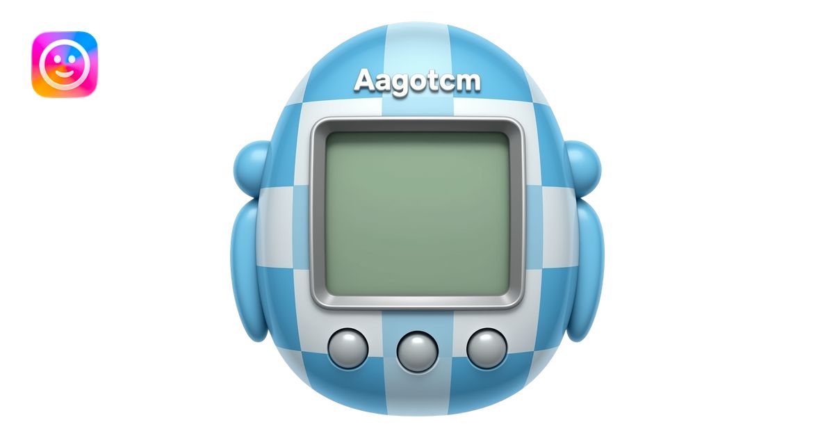 FRUTIGER AERO STYLED CHARACTERIZED TAMAGOTCHI emoji | AI Emoji Generator