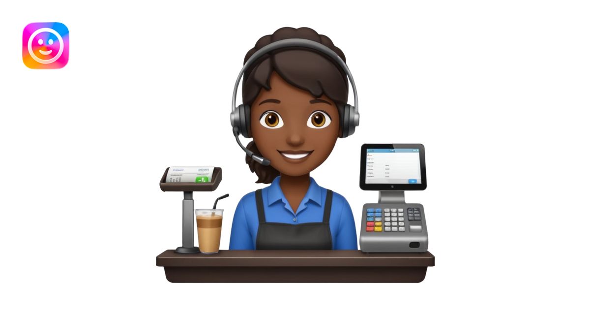 cashier-headset-till-cafe-staff-emoji-ai-emoji-generator