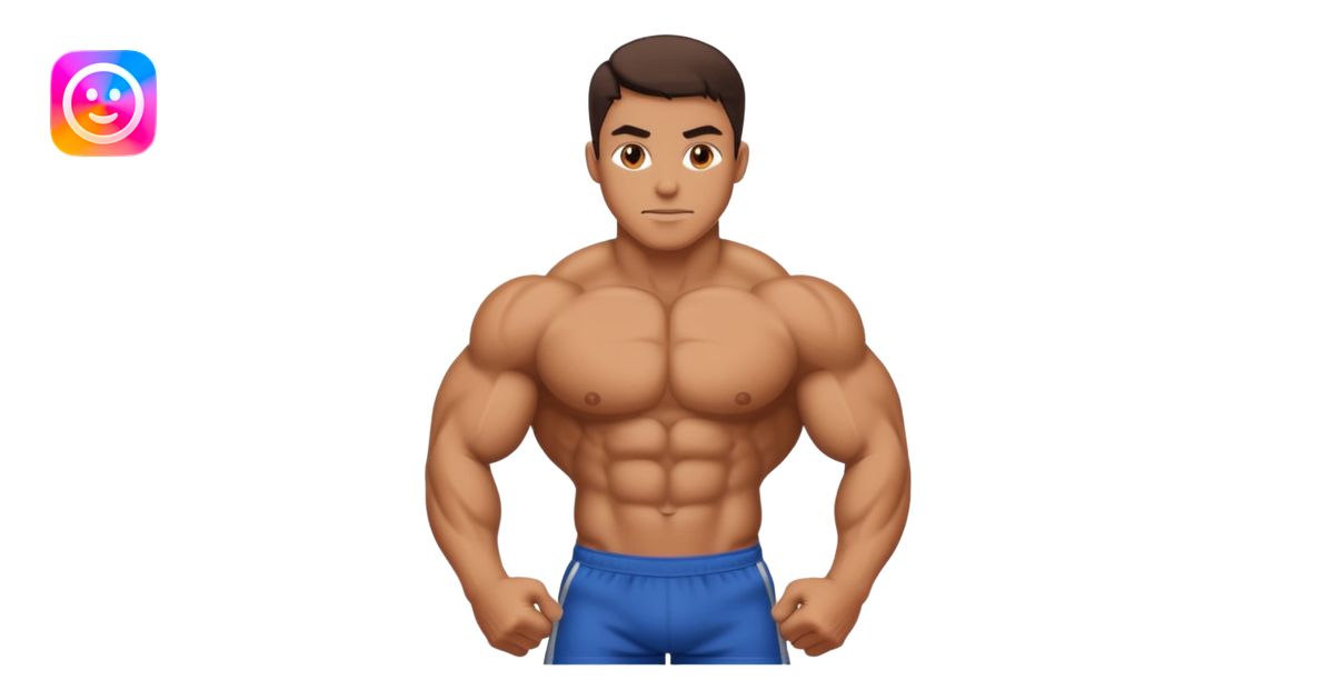 The rock physique emoji | AI Emoji Generator