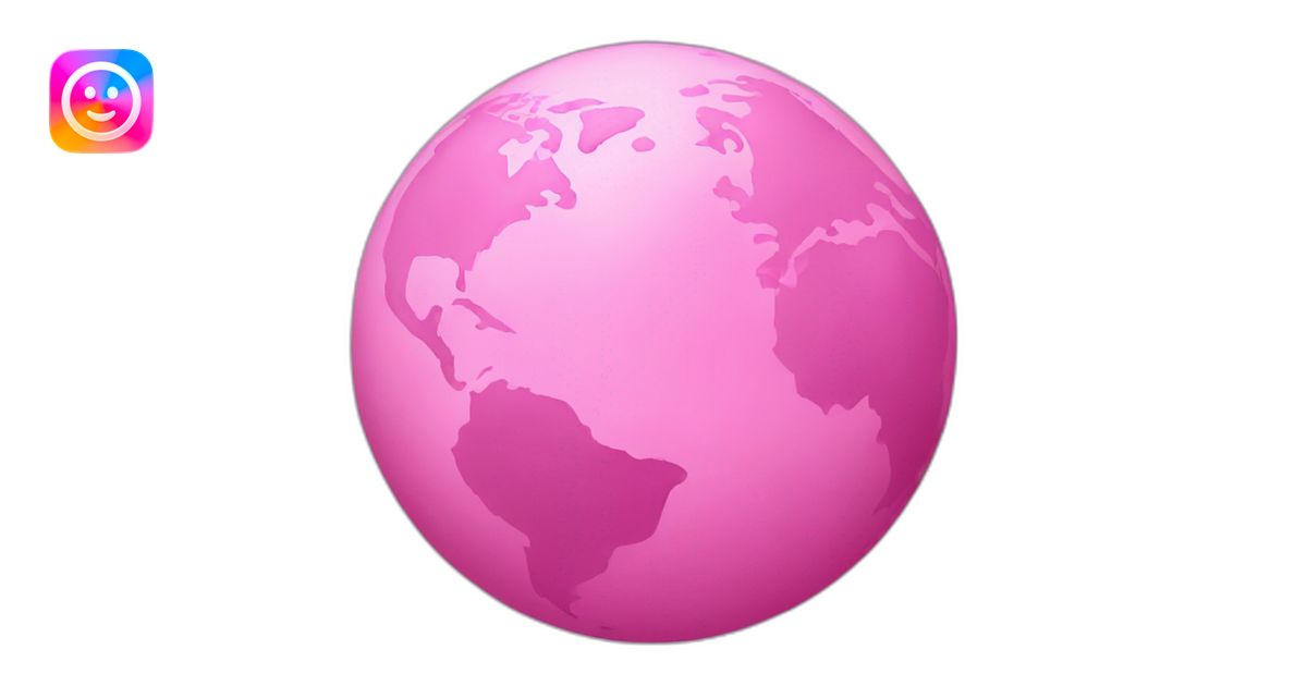 pink earth emoji | AI Emoji Generator