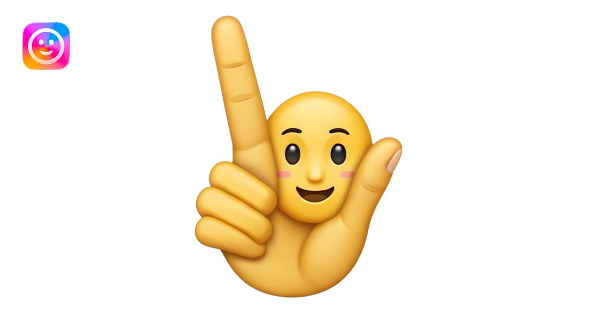 I want a emoji with middle finger bend towards emoji | AI Emoji Generator