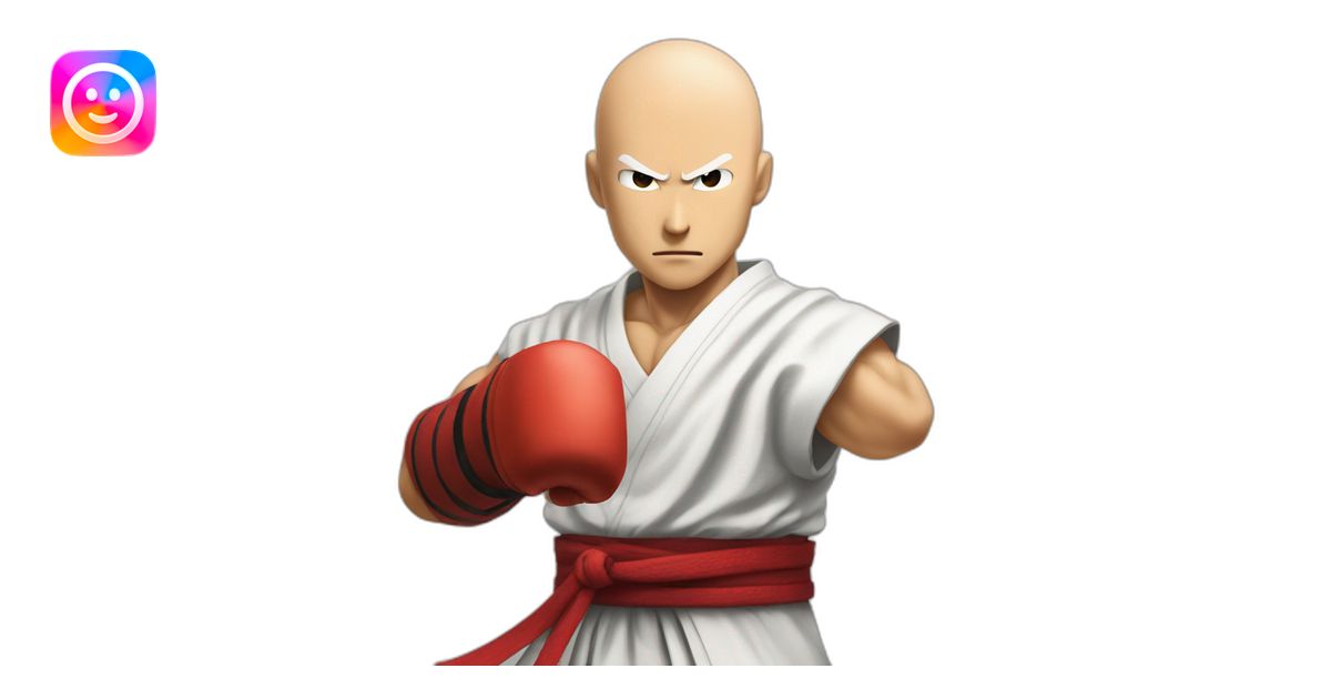 saitama serious punch with a katana on his right hand emoji | AI Emoji ...