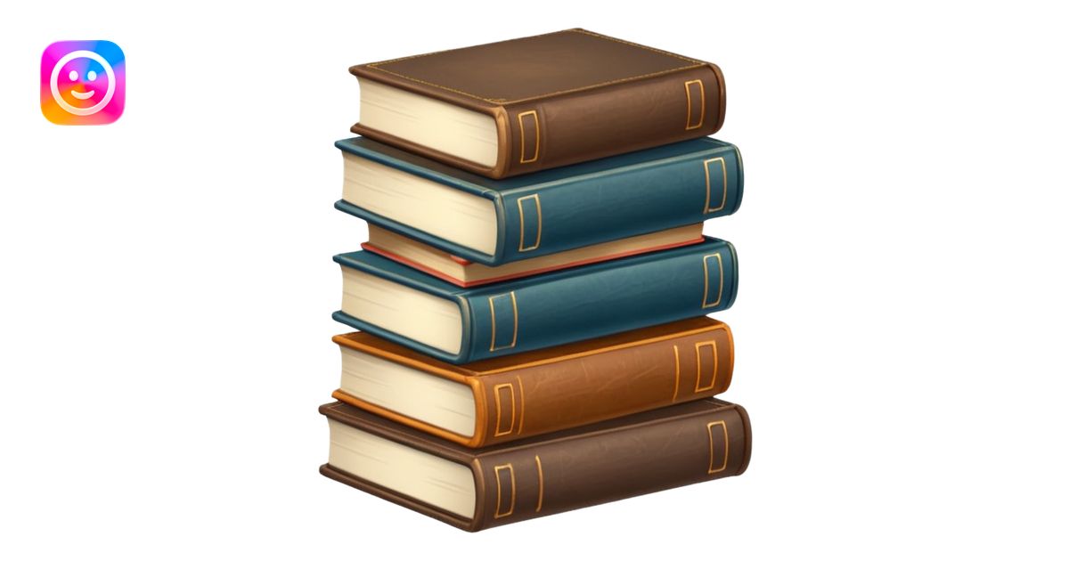 messy stack of books emoji | AI Emoji Generator