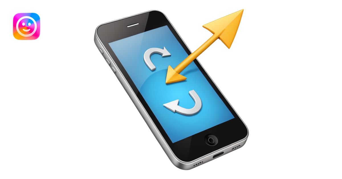 Mobile Phone with Arrow emoji | AI Emoji Generator