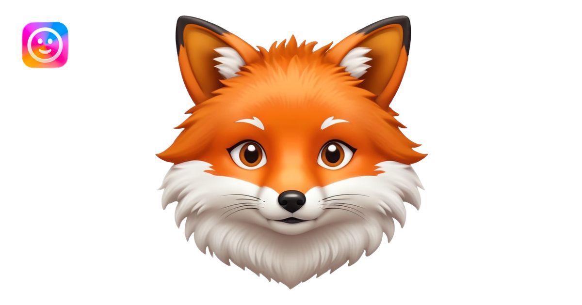 Cute Fox Face emoji | AI Emoji Generator