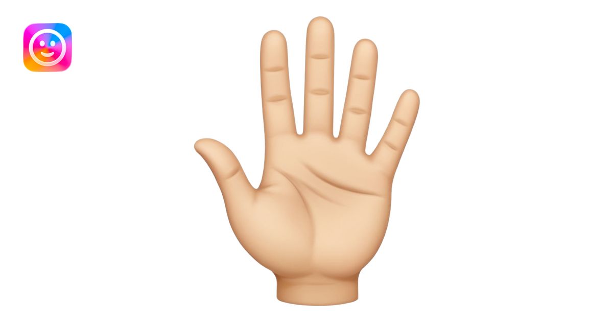 Create a emoji of an open hand but keep the thumb and little finger ...