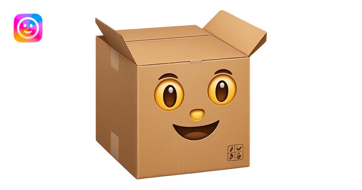 Cardboard box emoji | AI Emoji Generator