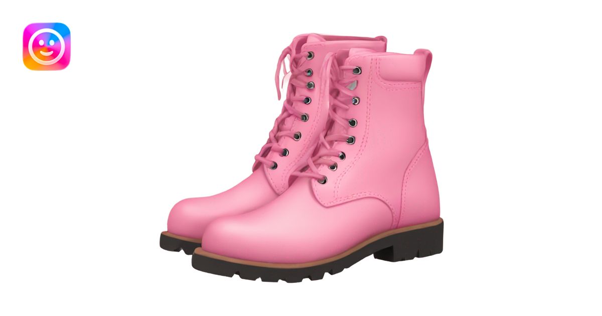 Clear Pink country boots emoji | AI Emoji Generator