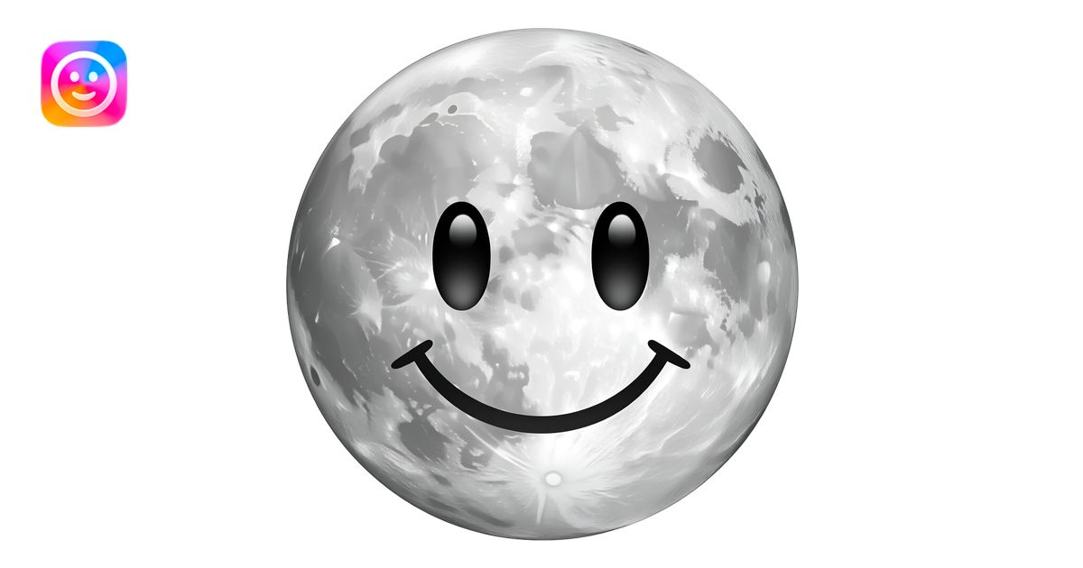 Smile emoji combine with full moon emoji | AI Emoji Generator