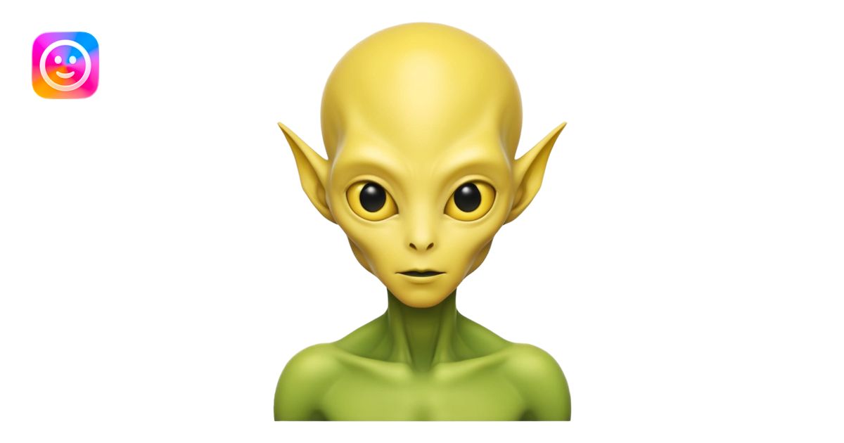 alien with yellow skin, Half body. emoji | AI Emoji Generator