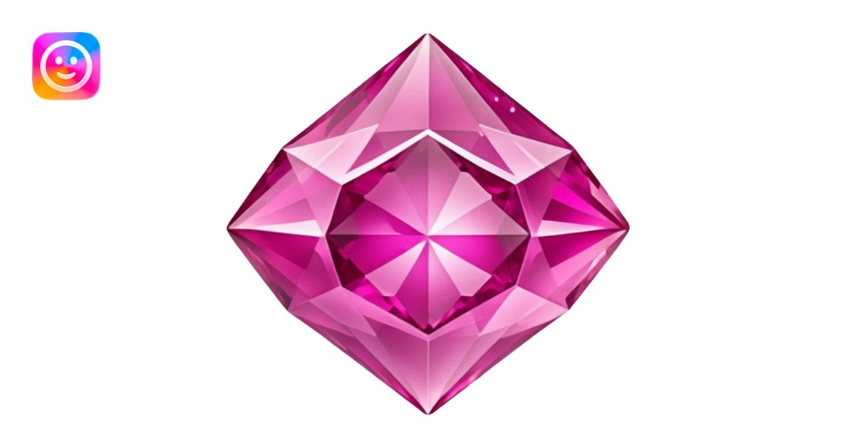 pink with gold tones gemstone emoji | AI Emoji Generator