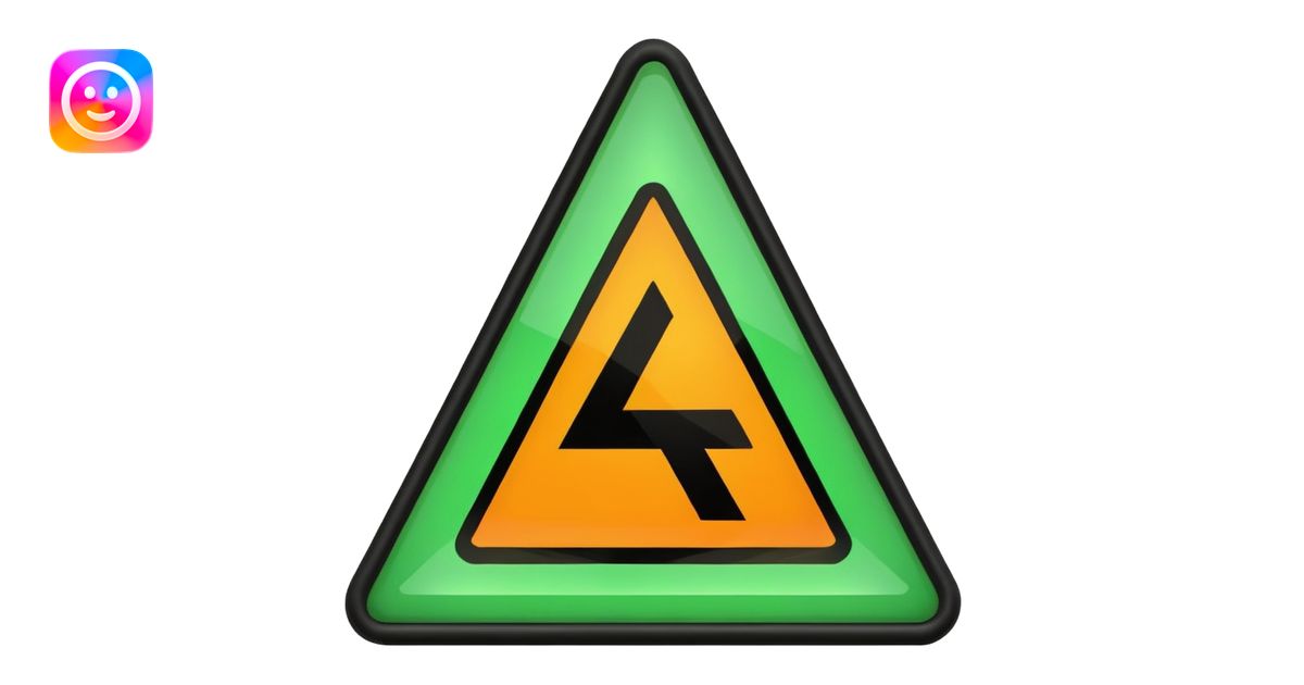 danger green triangle sign emoji | AI Emoji Generator