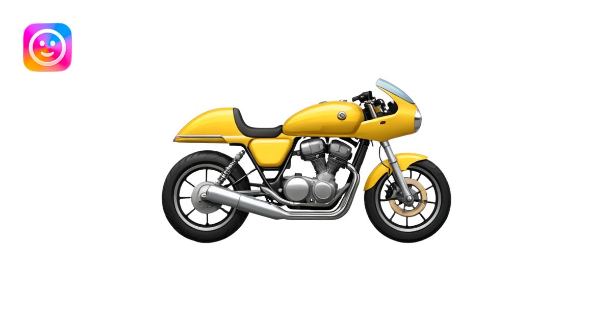 standard yellow motorcycle side view emoji | AI Emoji Generator