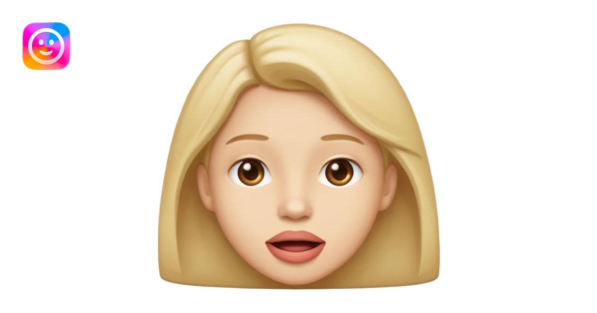 Tête de profil, et qui fait chute en montrant sa bouche emoji | AI ...