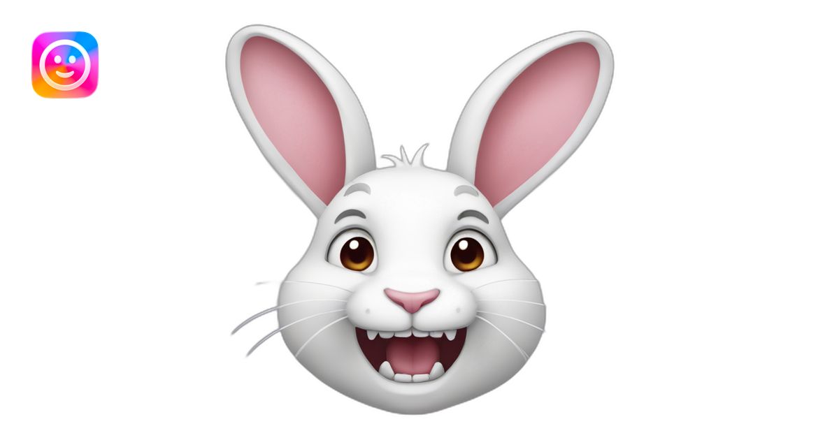 white rabbit with fangs emoji | AI Emoji Generator