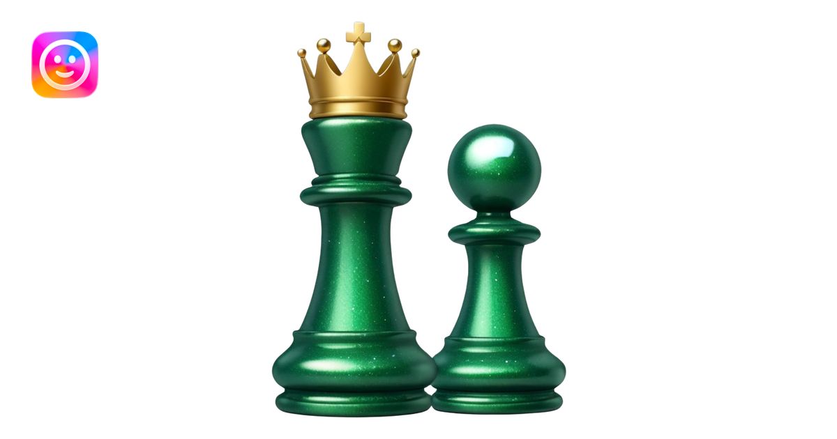 green glitter chess piece rook emoji | AI Emoji Generator
