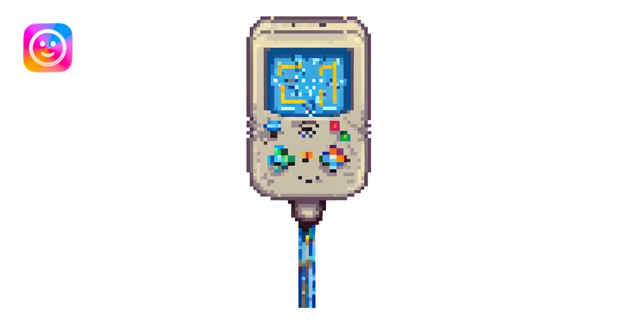 8 bit pixel art ethernet cable with RJ45 connector emoji emoji | AI ...