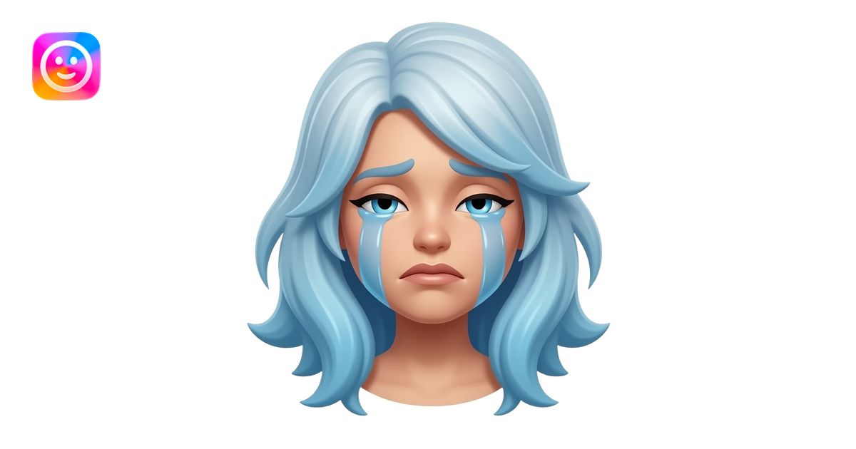 a water sprite from fortnite crying emoji | AI Emoji Generator