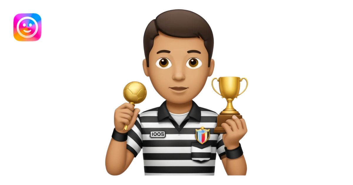 football referee with a vessel emoji | AI Emoji Generator