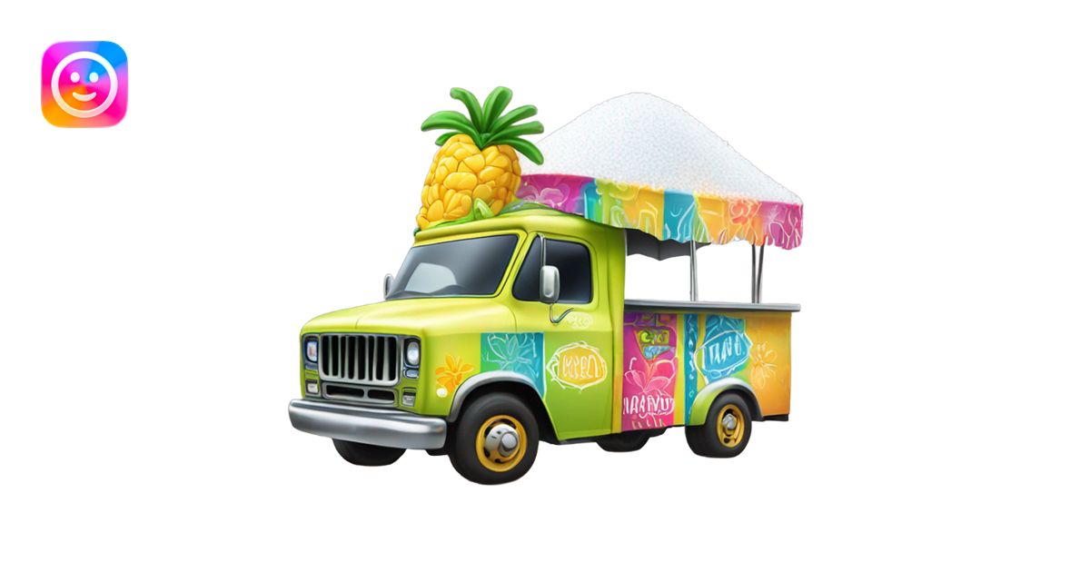 Margarita truck following a margarita salt truck emoji | AI Emoji Generator