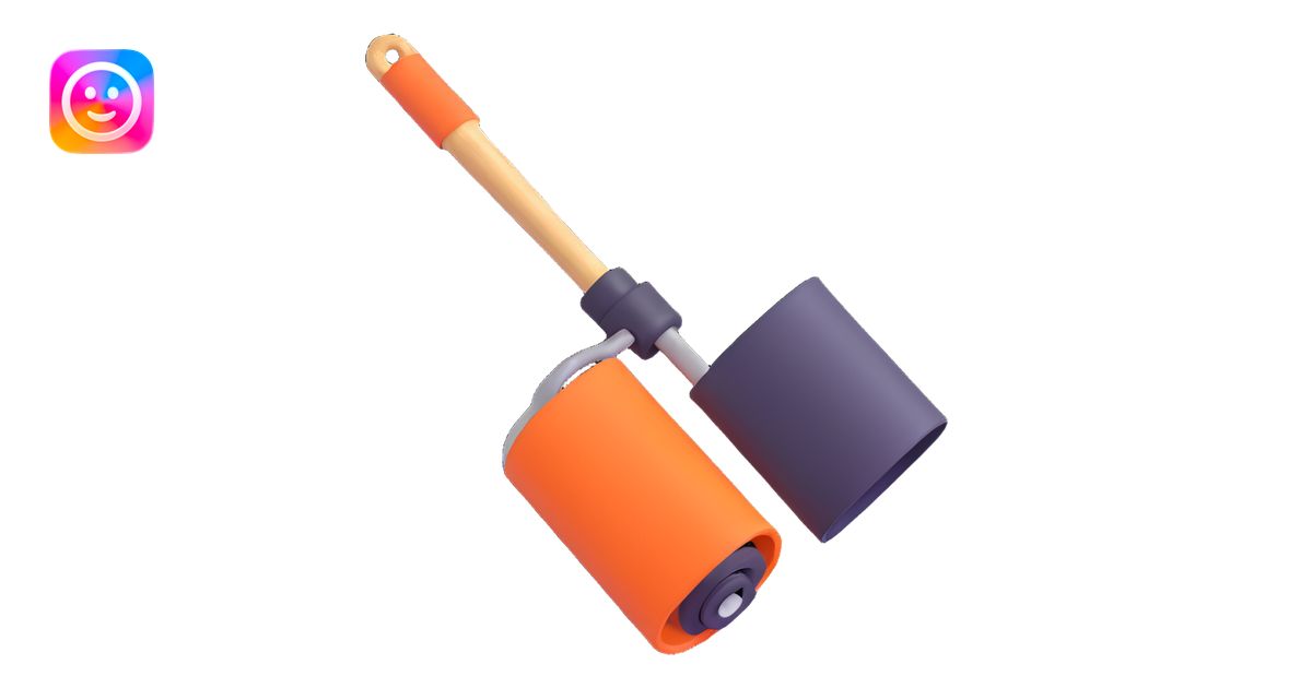 paint roller with bright colors emoji | AI Emoji Generator