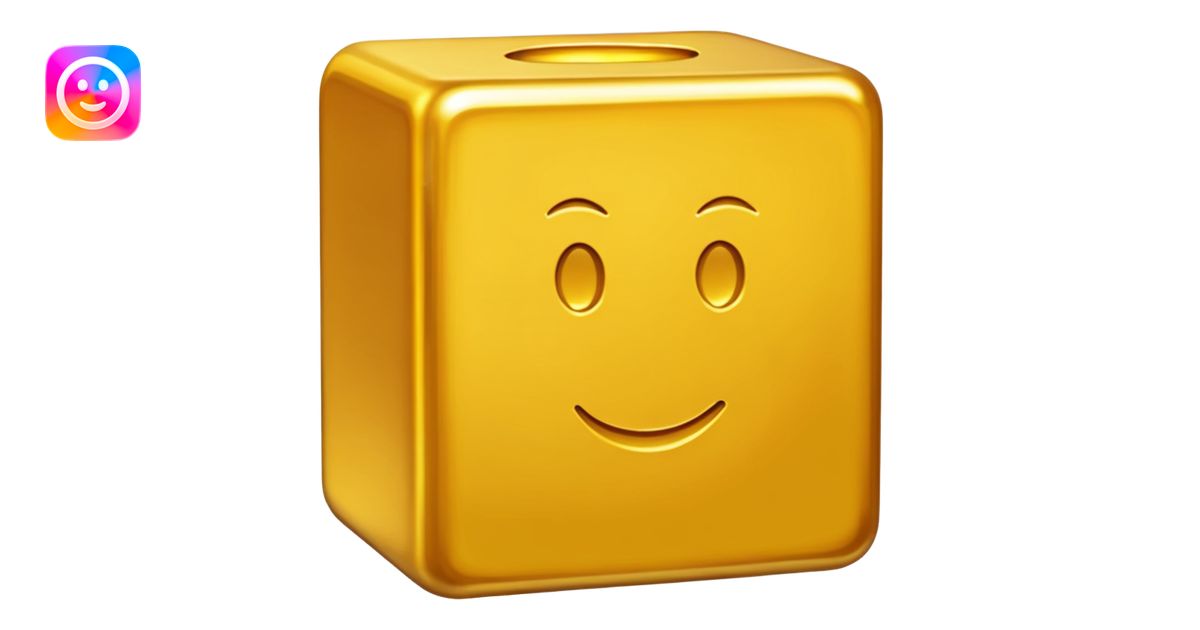 Pure gold block like in Minecraft emoji | AI Emoji Generator