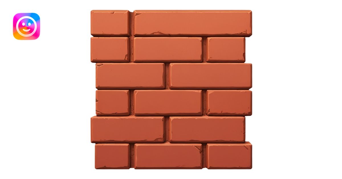 One line two bricks in right and left horizontal emoji | AI Emoji Generator