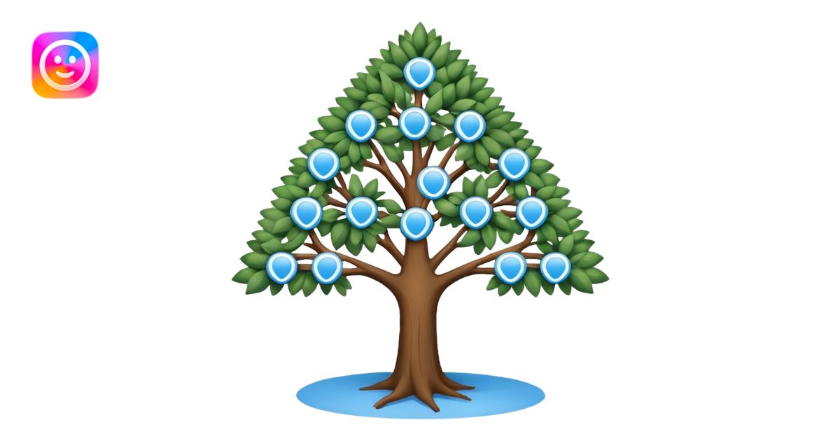 connected nodes forming a simple tree diagram emoji | AI Emoji Generator