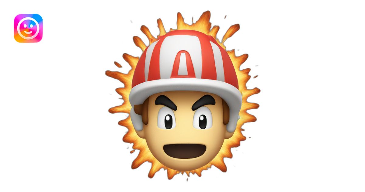 exploding head mario emoji | AI Emoji Generator