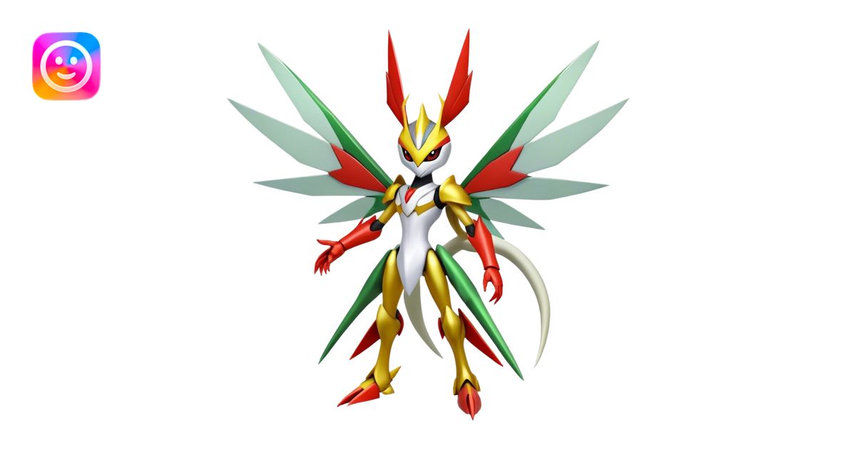 Cute Cool Edgy Shiny Ethereal Legendary Kartana-Digimon-Scizor-hybrid ...