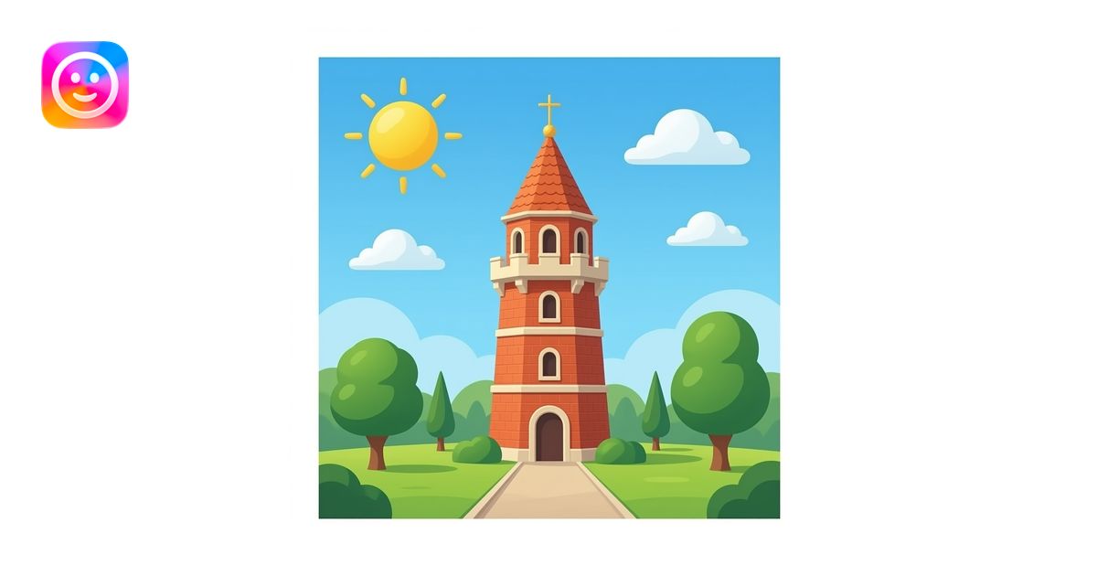 Real Autograph Tower emoji | AI Emoji Generator