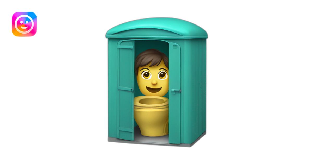 Teal porta potty emoji | AI Emoji Generator