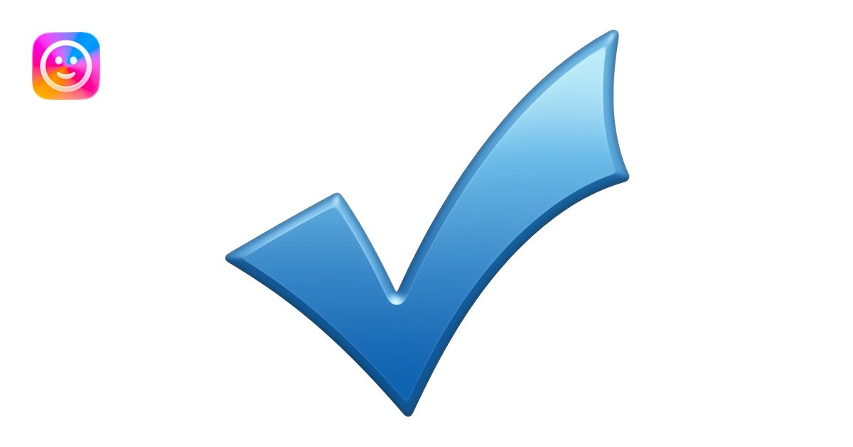 Blue tick emoji emoji | AI Emoji Generator
