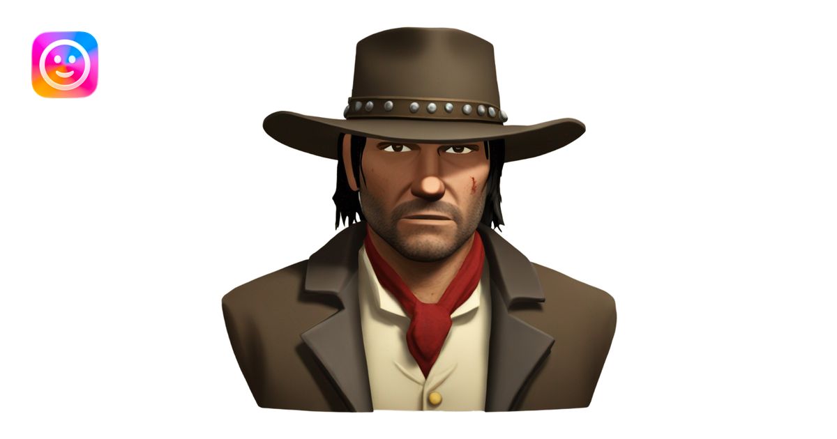 John marston single head red dead redemption emoji | AI Emoji Generator
