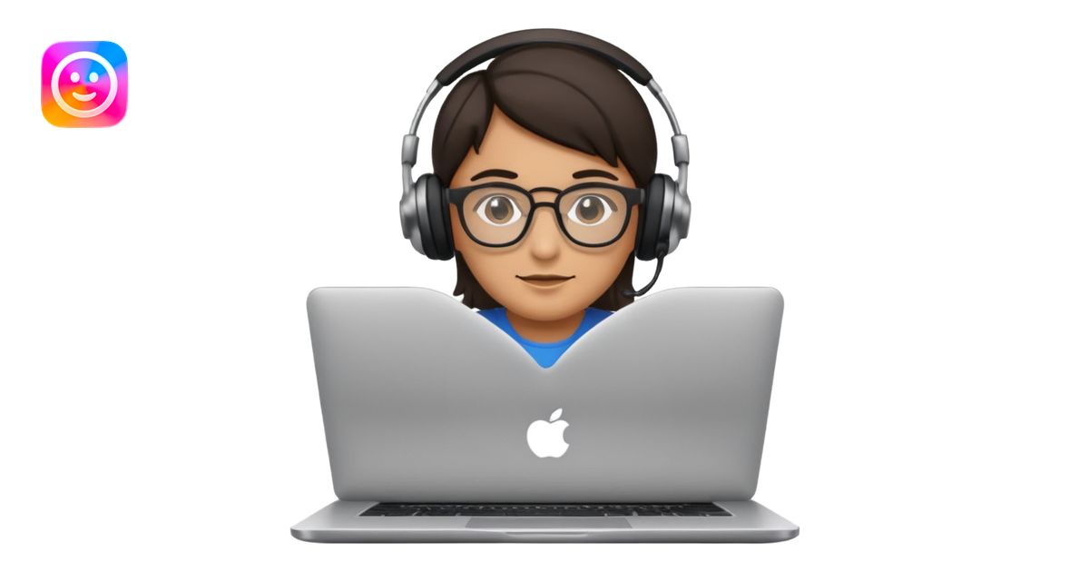It's like a developer sitting in front of a laptop emoji | AI Emoji ...