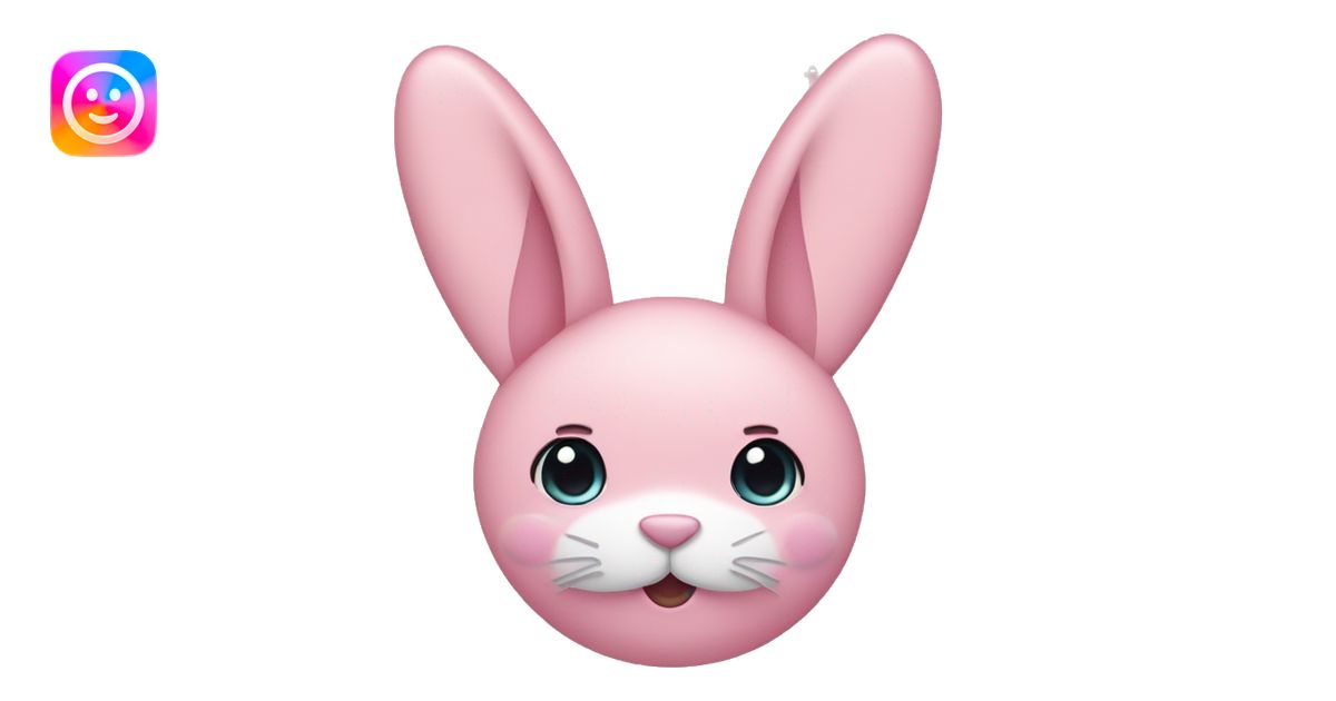 Pastel pink heart emoji with bunny ears emoji | AI Emoji Generator