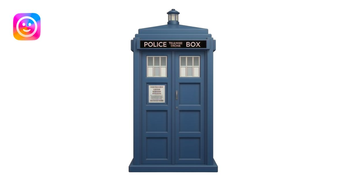 Crie um emoji da Cabine Telefônica Policial da Inglaterra. Que aparece ...