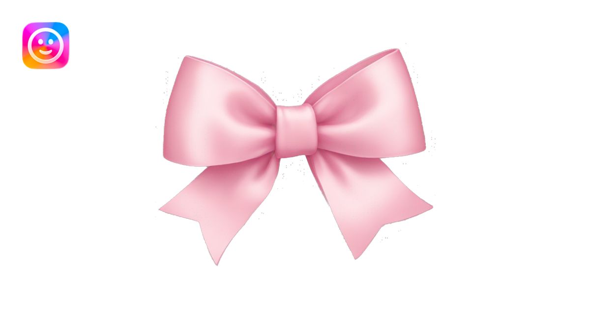 light pink ribbon bow emoji | AI Emoji Generator