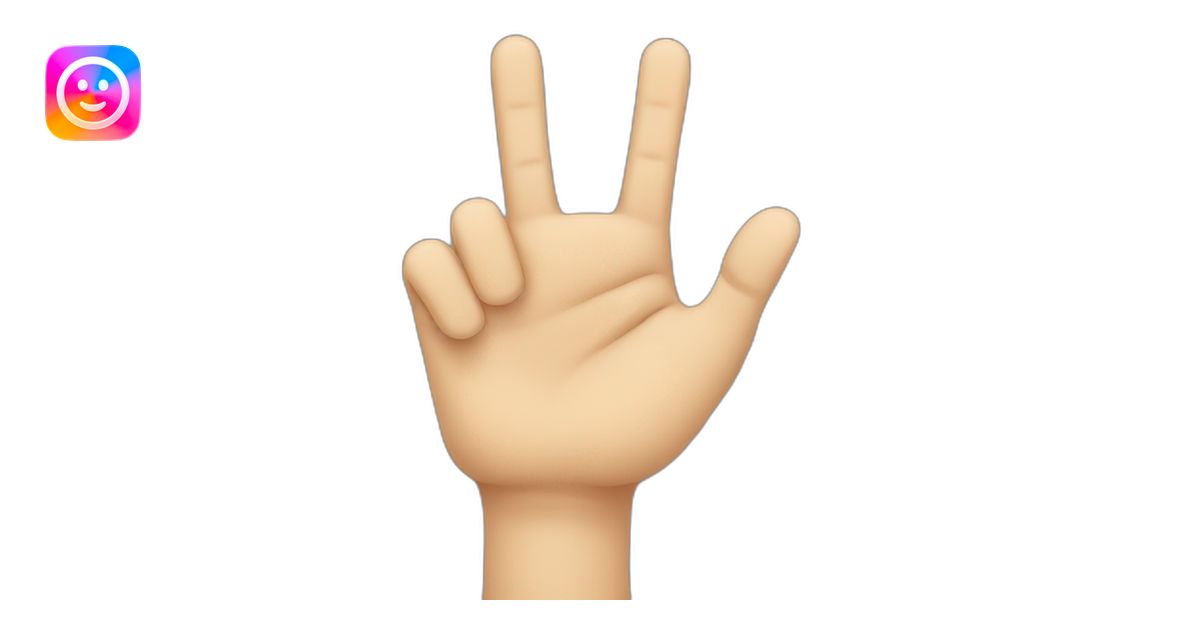 A hand with only the 4th finger raised emoji | AI Emoji Generator