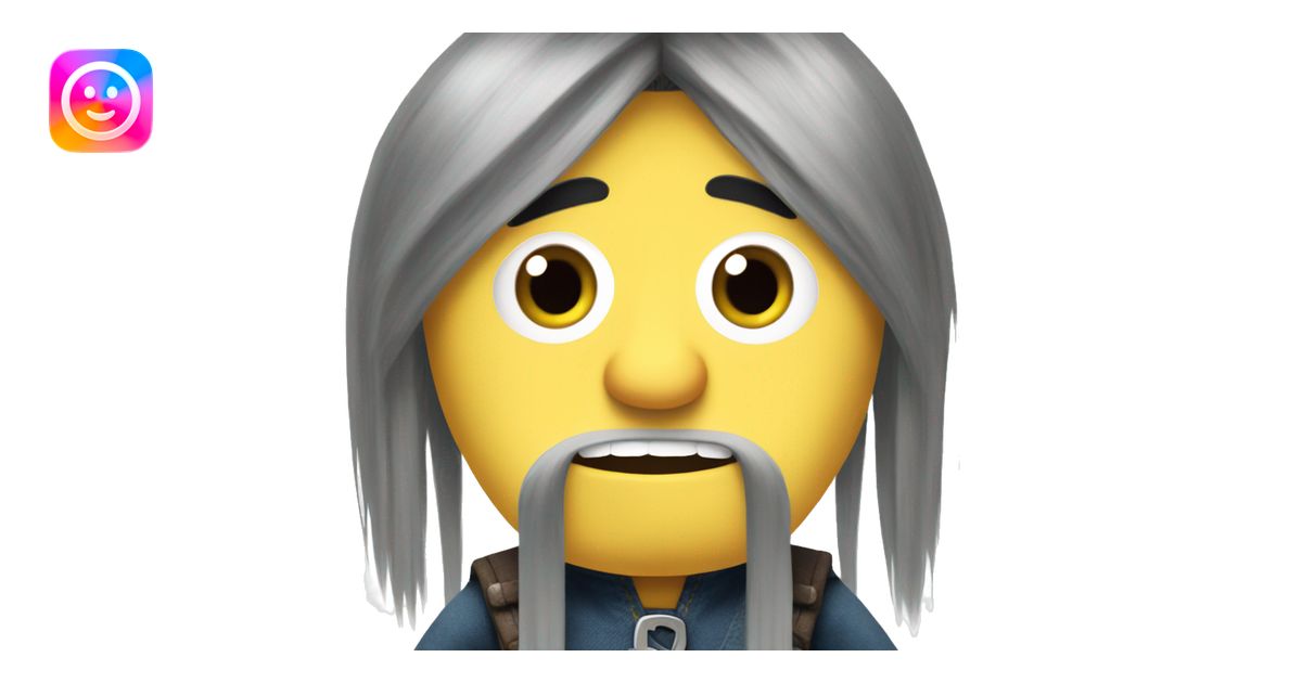 long hair Despicable me character mega minion emoji | AI Emoji Generator