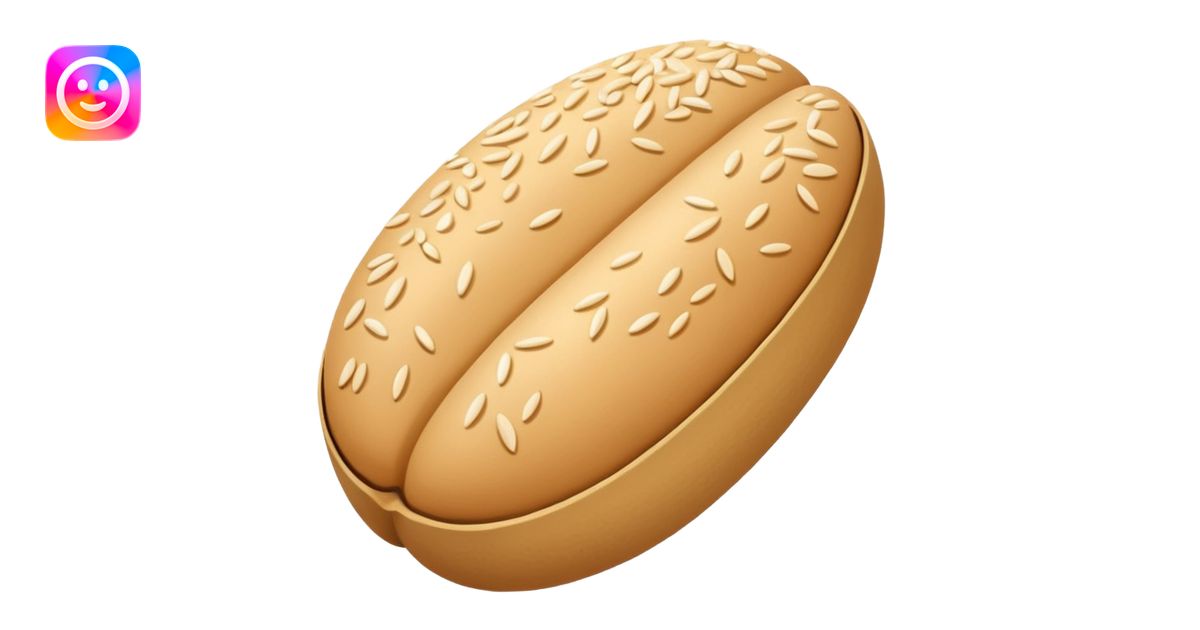 a single sesame seed, stylized cartoon, bold outline emoji | AI Emoji ...