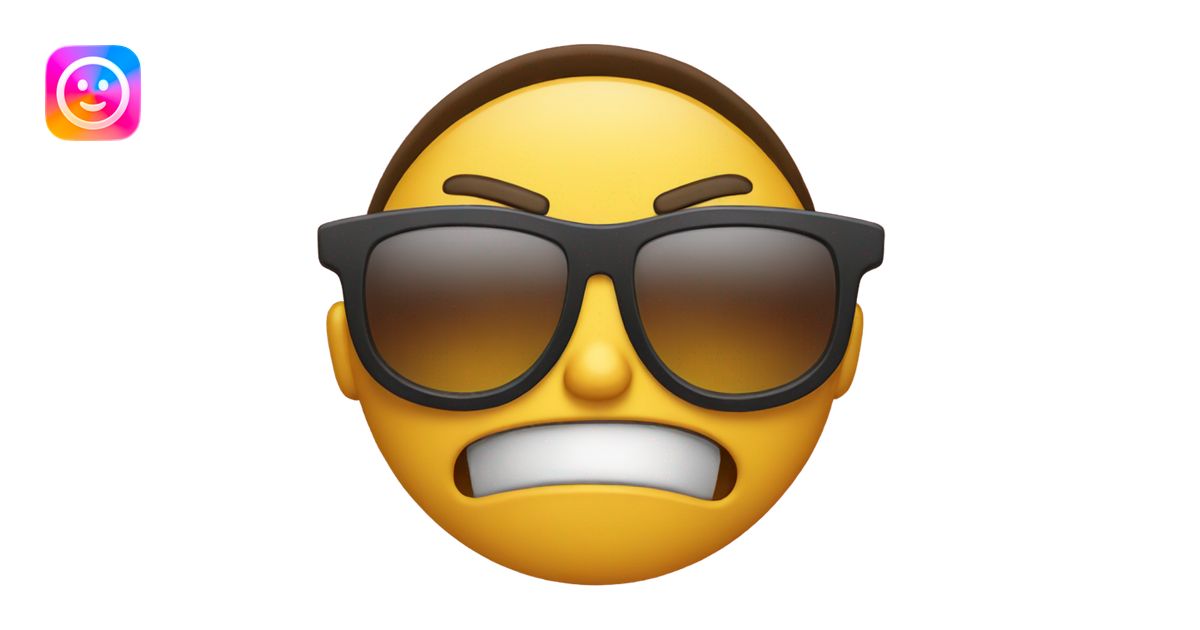 Angry face with sunglasses emoji | AI Emoji Generator