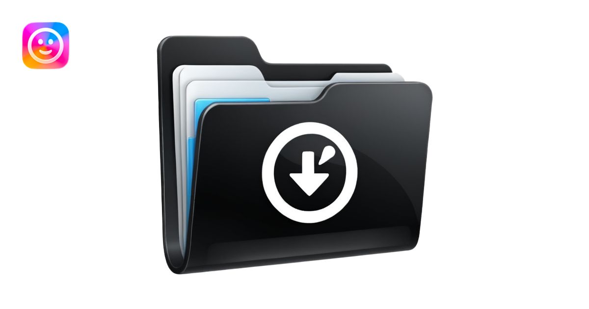 computer folder icon black emoji | AI Emoji Generator