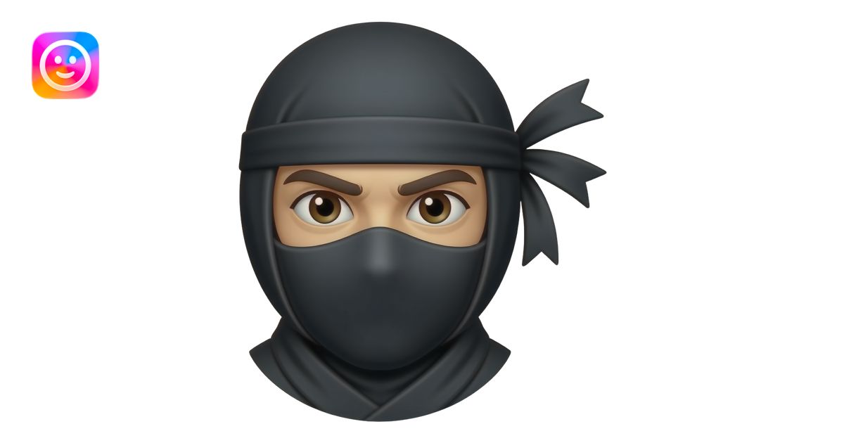 ninja showing his face emoji | AI Emoji Generator