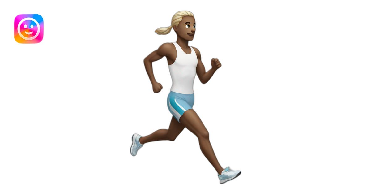 white runner emoji | AI Emoji Generator