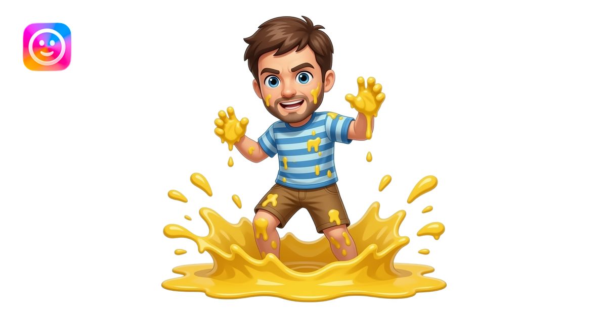 slop battle (yellow liquid goop) emoji | AI Emoji Generator